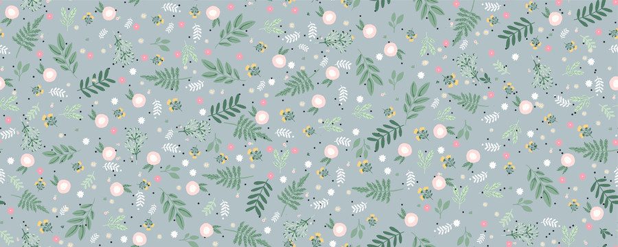 清新小碎花分層