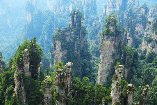 张家界风景区群峰地貌景观