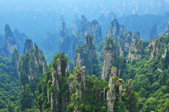 张家界景区群峰地貌景观