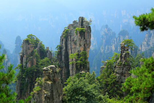 张家界风景区石峰地貌景观