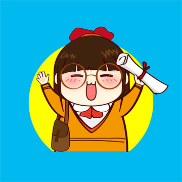 卡通學(xué)生
