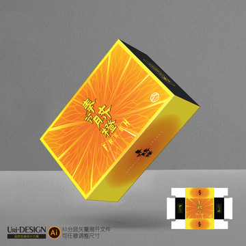 奉節(jié)臍橙包裝設(shè)計展開圖