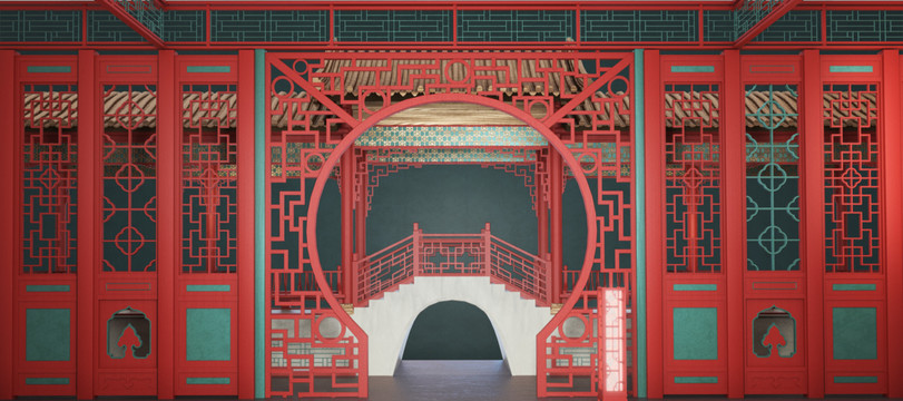 橋廊古建筑