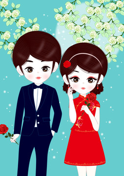 婚慶卡通人物