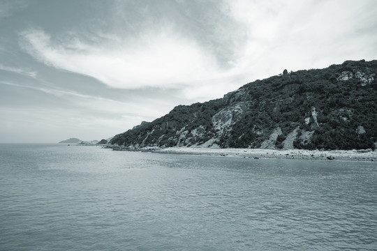 水墨海景