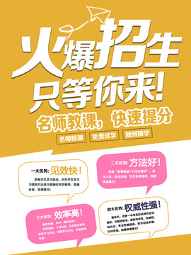 培訓(xùn)招生海報