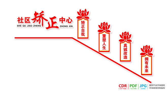 社区矫正中心楼梯楼道