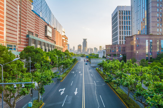 上海外滩陆家嘴街景