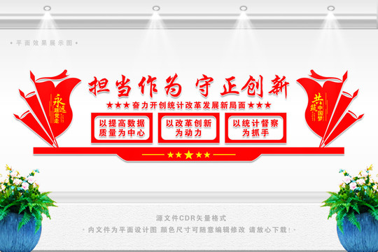 統(tǒng)計局文化墻