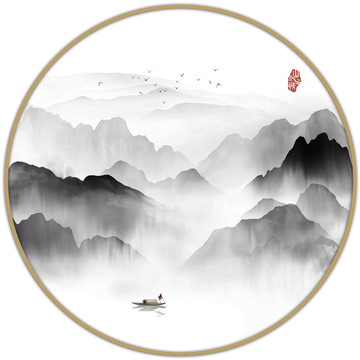 黑白山水畫(huà)