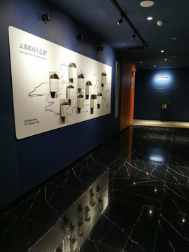 茶叶主题展厅背景墙展示