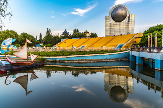 中国长春长影世纪城景区建筑和景