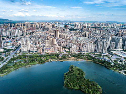 广东省清远市飞来湖湿地公园景观