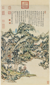 王原祁仿黃公望秋山圖