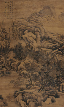 高簡(jiǎn)溪山策杖圖