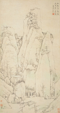 弘仁九谿峰壑圖
