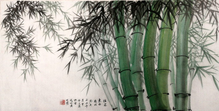 國(guó)畫(huà)彩竹