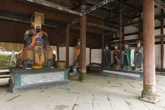 四川屏山龍華古鎮(zhèn)禹王宮塑像