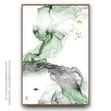 意境水墨山水裝飾畫