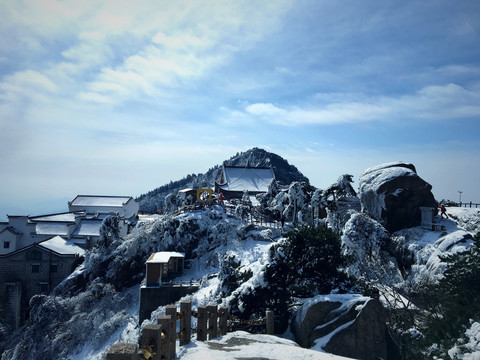 九华山雪景