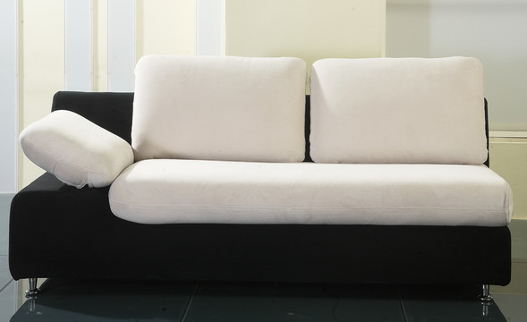 黑白色现代风格布艺沙发