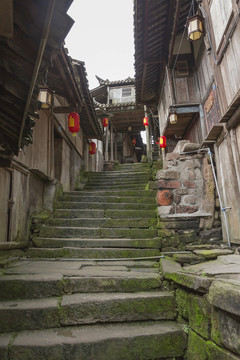 屏山龙华古镇老街街景