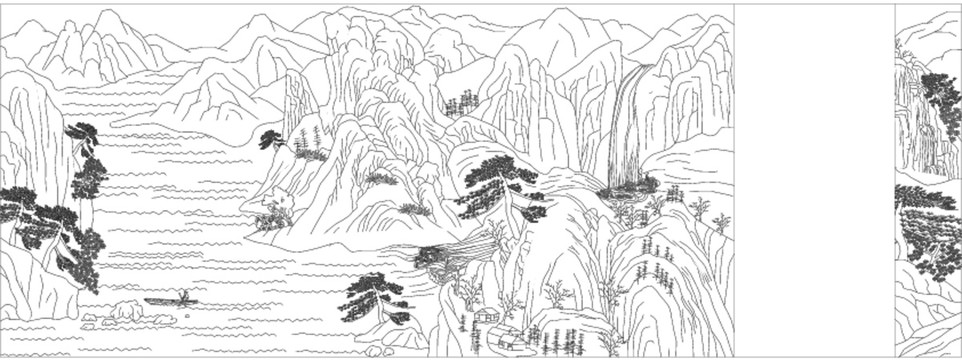 山水線稿