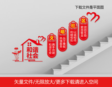 社區(qū)樓梯文化墻