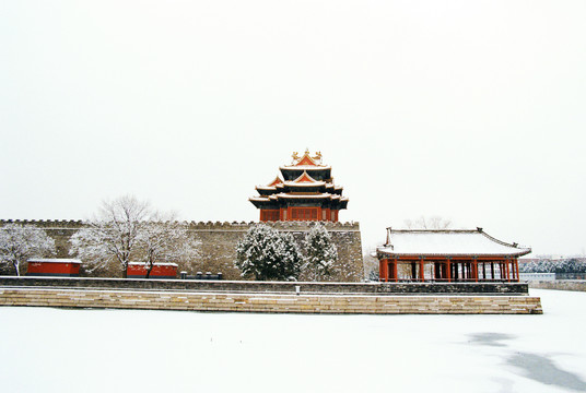 北京故宫角楼雪景