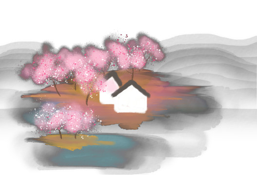 櫻花青山春季