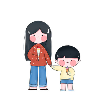 卡通母親節(jié)人物