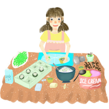 手繪夏至綠豆沙