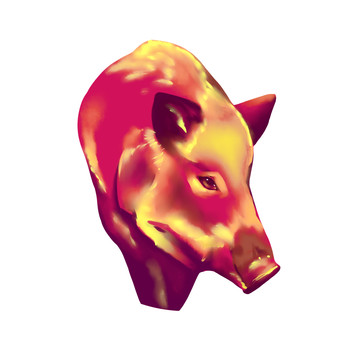 卡通動物豬