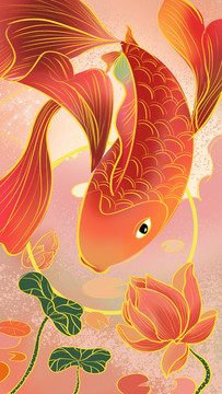 魚插畫