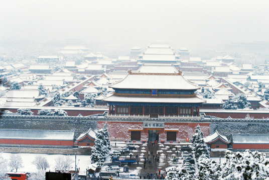 故宫神武门雪景