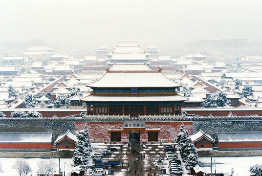 故宫神武门雪景