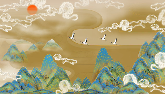 新中式山水畫
