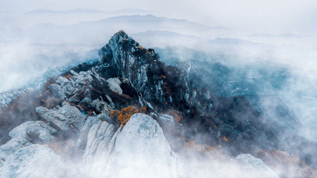 泰山扫山风光