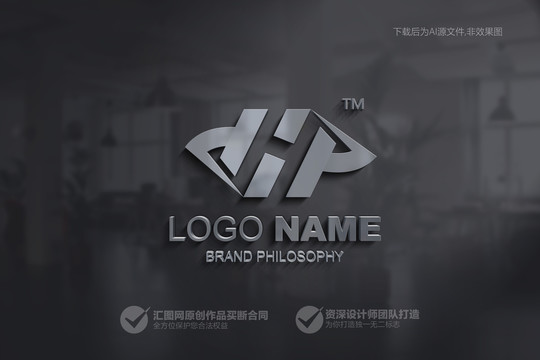 DHP字母组合logo