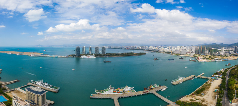 海南三亚凤凰岛全景