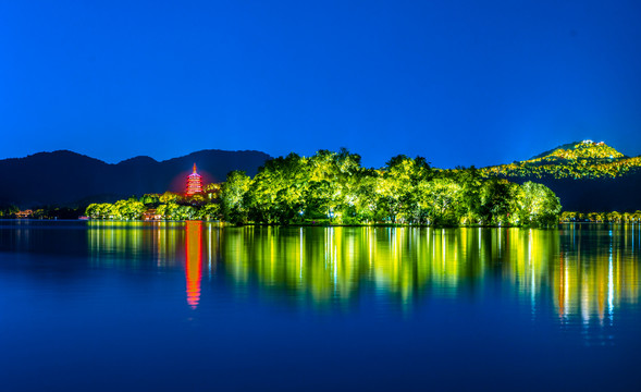 杭州西湖夜景