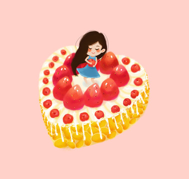 心形草莓蛋糕