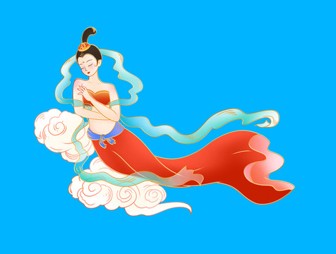中國(guó)風(fēng)飛天美女