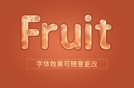 可愛(ài)果凍玻璃字體樣式