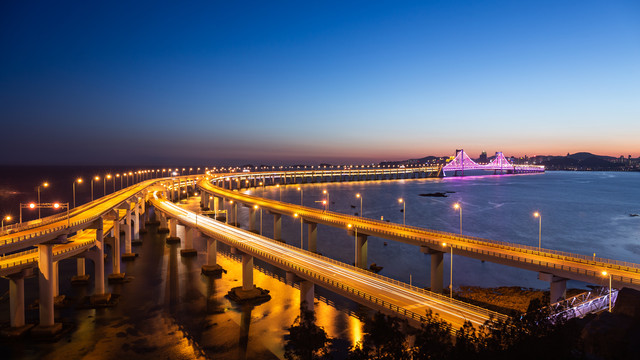 大连跨海大桥夜景