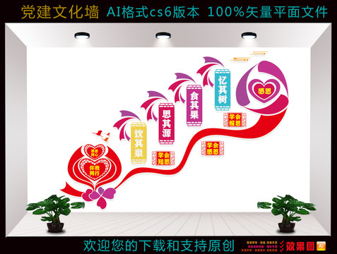 感恩樓梯間文化墻