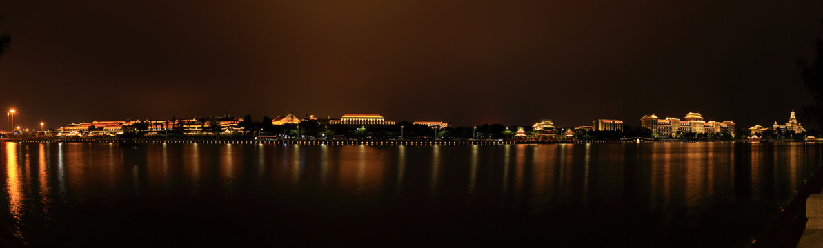 厦门集美学村夜景全景