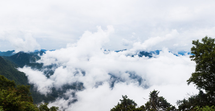 汉中龙头山云海高清宽幅全景图