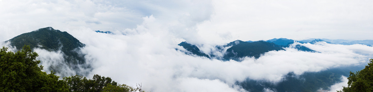 汉中龙头山云海高清宽幅全景图