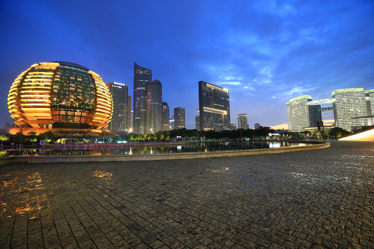 杭州钱江新城夜景